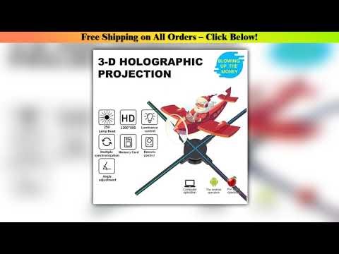 52cm 3D Hologram Fan Projector HD LED Holographic Player Advertising Display Machine WiFi APP