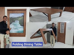 Folding Dining Table! Wall Mounted Dining Table for Kitchen! Space Saving Furniture Ideas!