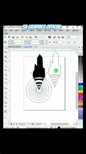 How to make building 🏫 brand logo in corel draw #viralshot