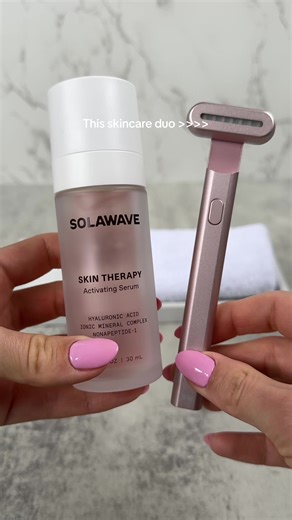 The 4-in-1 Red Light Therapy Skincare Wand & Activating Serum Kit is the vibe for 2024 🤩 #solawave #redlighttherapybenefits #redlighttherapy #youthfulskin #depuffskin #dewyskin #glowyskin #skincareduo #galvaniccurrent #facialmassage
