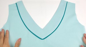 How to sew beautiful neckline with thread piping | DIY Tips Tale