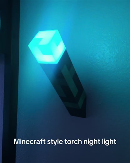 So cool!!😎 This Minecraft style torch changes colors and can also be held by hand. Great for Minecraft lovers of all ages! My son is 18 years old and has it on his wall in his room lol ❤️ click on the orange cart for more info. #Minecraft #minecrafttorch #minecrafter #nightlight #fyp