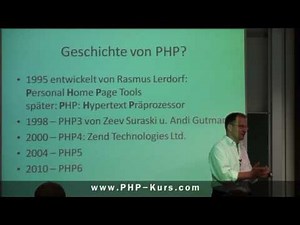 PHP Tutorial deutsch: Was ist PHP? Wie kann man PHP lernen - Unterlagen von www.PHP-Kurs.com