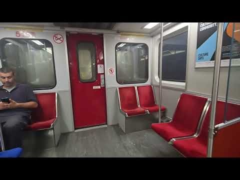 TTC Subway Line 2 Ride From Kipling to Dufferin Station