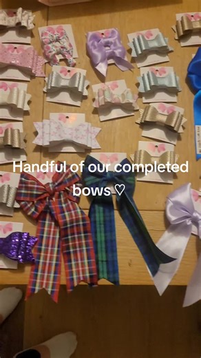 small selection of our completed bows ♡ #pretty #bows #hair #accessories #viral
