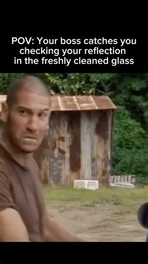 The glass looks better when I’m the one standing in front of it…