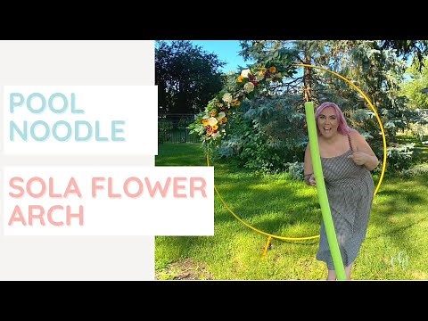 How to make a floral arch using a pool noodle
