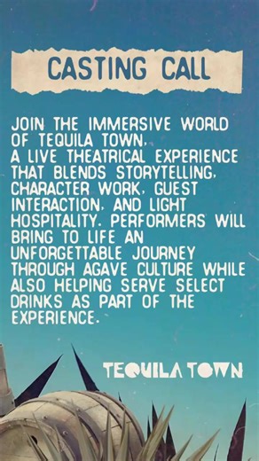 14 reactions | CASTING CALL FOR TEQUILA TOWN, MIAMI Join the...