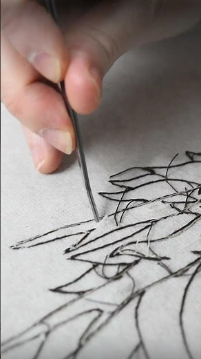 Trapunto part 2 #goldwork #embroiderystitch #art #beadsembriodery #embroiderytechnique #drawing