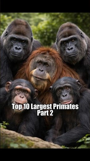 Top 10 Largest Primates 🦍🐒 | Part 2 #shorts #gorilla #monkey