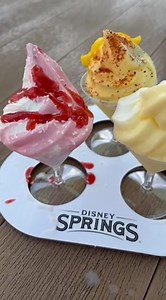 33K views · 133 reactions | New Dole Whip Sampler Drop at Disney Springs  Dole Whip Pineapple and Vanilla Swirl with Pineapple Wedge Dole Whip Strawberry and Coconut Swirl with Strawberry and Coconut Swirl 便 Dole Whip Mango and Lime Swirl with Chili Lime Salt and Diced Mango 省‍ #disneysprings #disneyeats #disneyworld #disneyfood | Chip and Company | Facebook