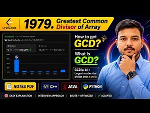 LeetCode 1979 | Find Greatest Common Divisor of Array | Java Solution | Easy GCD Explained