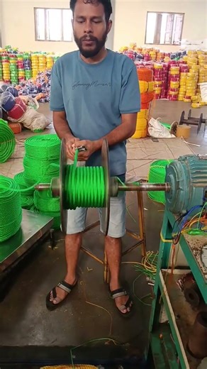 8mm Yellow Rope Bundle Making 🔥 | Fast Rope Bundling Process | Satisfying Work Video