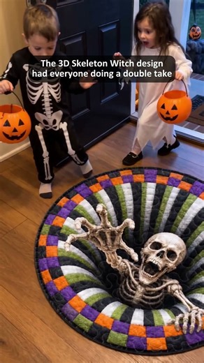 🎃 Turn your busy entryway into the funniest Halloween surprise with a spooky rug.