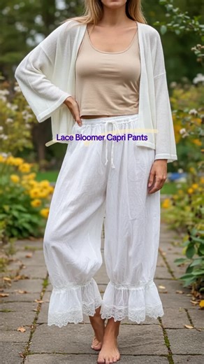 Lace Bloomer Pants for Women Capri Yoga Pants YeeZaa Y2k Elastic Waist Lace Patchwork Pettipants Ruffle Long Going Out Streetwear Lightweight Flared Slips Pants Pajama Bottoms 2026 Spring Summer Fashion Forever Young Bloomer Pants SpringStatements #womensfashion #springfashion #springoutfit #tiktokshopstockup #OOTD #pant #tiktokshopfinds #y2k #Summer #shopwithme #spring #trends #tiktokshopmusthaves #affordablefashion #trendy #tiktokcreatorpicks #tiktokshopdeals #retro