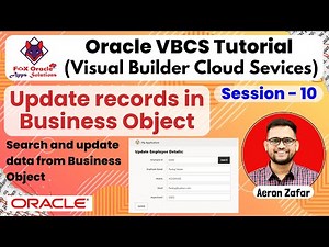 10. Update records in Business Object | business object in VBCS | VBCS tutorial
