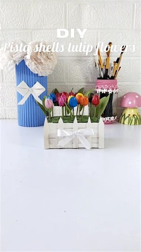 DIY Pista Shell Tulip Flowers | Cute Room Decor Idea