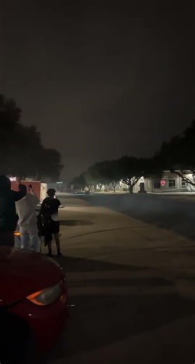 Fox body does a pull on city streets .