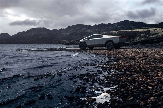 Watch this Tesla Cybertruck get hopelessly stuck in the water while pretending to be a boat