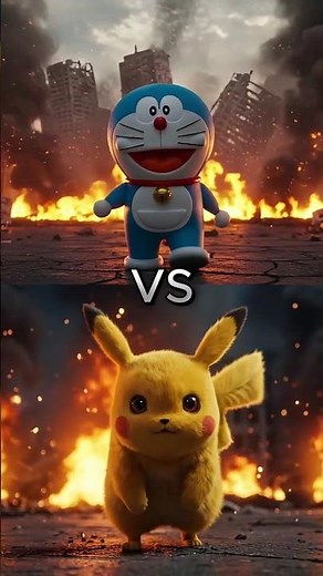 Doraemon vs Squirtle, Pikachu, Charmander, Gengar, Charizard #shorts