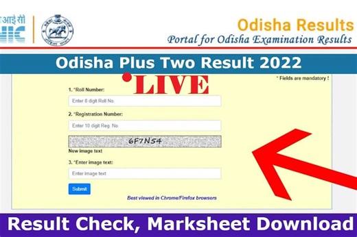CHSE 12th Result 2022 (OUT): Check Odisha Board class Plus Two ( 2) Commerce and Science result at chseodisha.nic.in