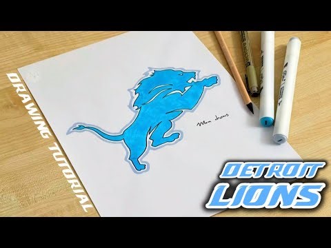 How to draw the Detroit Lions symbol