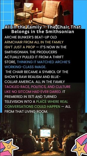 All in the Family – The Chair That Belongs in the Smithsonian #AllInTheFamily #VintageTelevision