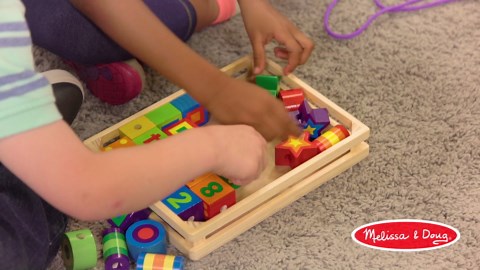 Melissa & Doug Deluxe Wooden Lacing Beads - Educational Activity with 27 Beads and 2 Laces