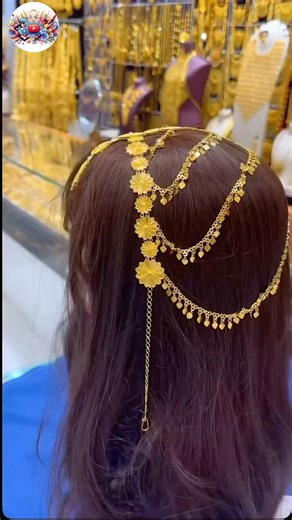 Arabic Gold Head Chain 👑 👸| Bridal Hair Jewelry Trend 2026 | Bridal Gold Hair Chain 2026 #shorts
