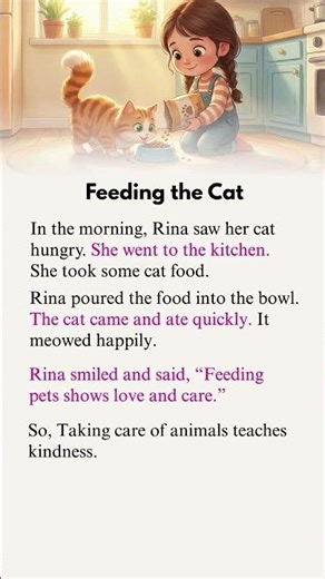 Feeding the Cat | Easy English Channel | Learn English for Beginners #englishstory