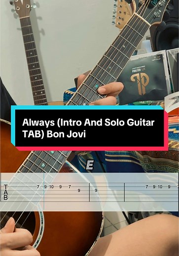 Always Intro and Solo Guitar TAB Tutorial - Bon Jovi