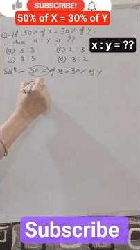 How To Solve? Percentage And Ratio #maths#youtubeshorts#percentage#howto#shortfeed