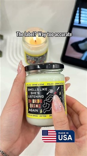 Smells Like She's Listening To True Crime Again | Personalized Scented Soy Candle