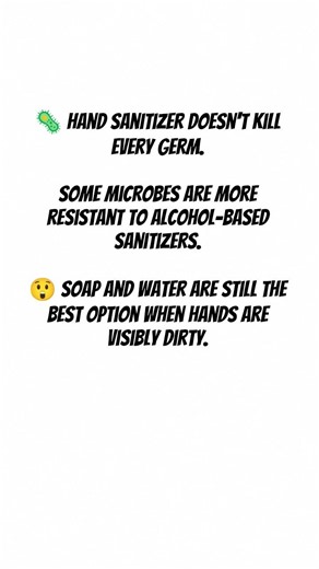 🦠 Hand sanitizer doesn't kill every germ. #medicinefact 😲