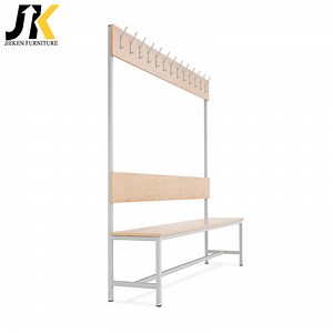 [Hot Item] Changing Dressing Room Cloakrooms Plastic Wood Seats Steel Locker Long Wooden Metal Bench