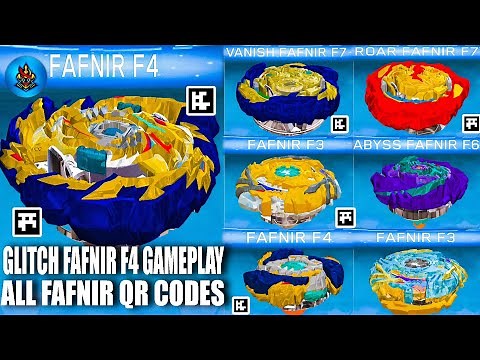 *GLITCH FAFNIR F4 GAMEPLAY + COMPLETE ALL FAFNIR QR CODES BEYBLADE BURST APP | TOTAL BURST