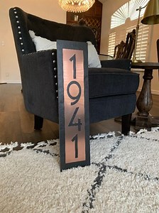 Modern House Numbers, Vertical Address Plaque, Personalized House Warming Gift - Etsy