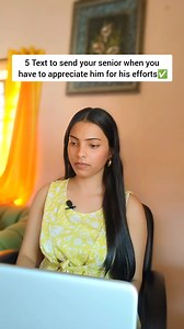 Phrases that you can use to appreciate your senior for thier efforts 👇 ✅Thanks for working so hard. It really helps our team do well. ✅You're a great leader, and it makes our projects better. ✅Thanks for going the extra mile. We see and appreciate it. ✅Your smart ideas and hands-on work make a big difference. ✅I like that you make our workplace positive and productive. Thanks for that. _________________________________________ Email Etiquette & Corporate Communication Masterclass (5 Days) REGIS