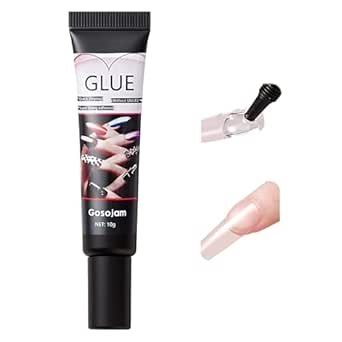 Super Strong Nail Glue for Acrylic Press-On Nails - No UV Light Needed, Fast-Drying, Professional Durable & Water-Resistant Nails Glue, Long-Lasting Semi-Solid