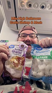 With 2 6v batteries wired in series to an immersion beverage heater, one is able to get water scalding hot quickly. Raw shrimp will only need a few minutes. Adding instant mash to the shrimp water adds some extra flavor. Garlic butter makes everything go better. #terribleideawhattime #shrimp #garlicshrimp #mashedpotatoes #flying #bathroomchef #howtocookproperly #barfly7777 #innovation #privatechef #newidea #hack #Splice