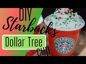 DOLLAR TREE DIY STARBUCKS MINI CUP | ORNAMENT | TIER TRAY