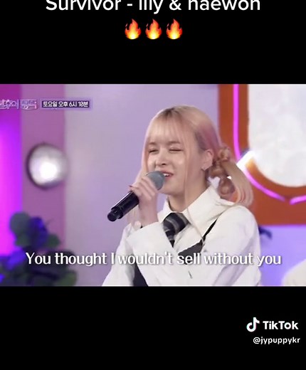 They really should cover the whole song and put it on spotify 😭😌 im in love with this cover #nmixx #haewon #lily #survivor #immortalsongs2 #kpop