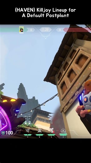 Killjoy Lineup for A Postplant on Haven #valorant #gaming #foryou