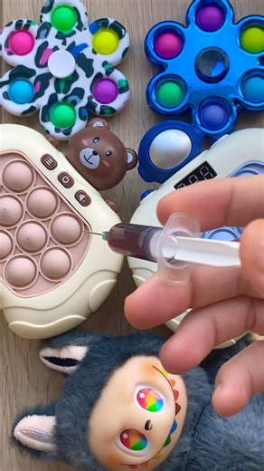 Labubu Popit Machine ASMR Injection! 😡💉😱 #shorts