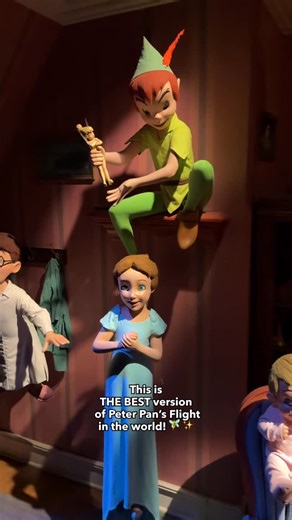 Disney Information Station on Instagram: "Peter Pan’s Flight at Shanghai Disneyland takes this classic attraction to a whole new level! ✨ From stunning projection effects and fluid animatronics to a larger, more immersive layout, it’s easily the most impressive version of the ride anywhere in the world. • • • #disneyparks #shanghaidisneyland #shanghaidisneyresort #peterpan #disneyfan #shanghaidisney #peterpansflight #disneyig"