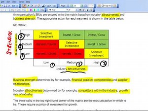 ACCA P3 - 19 GE Matrix