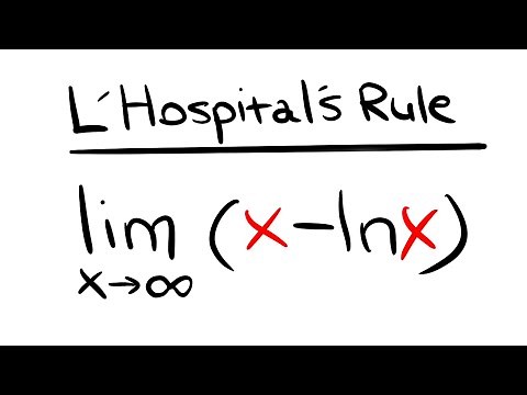 limit of x-ln(x) as x goes to infinity via L'Hospital's Rule