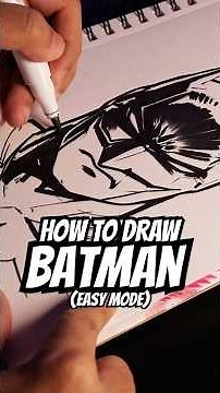 How to draw Batman (easy mode) - #drawing #art #dc #batman #fyp