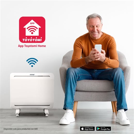 ¡Controla tus equipos #Toyotomi desde el celular! 📱 Con un simple toque, puedes programar el encendido y apagado, el nivel de potencia, ajustar el temporizador y manejar otras funciones de nuestros equipos compatibles con la línea wifi desde la aplicación Toyotomi Home. Conoce más en nuestro sitio web. | Toyotomi