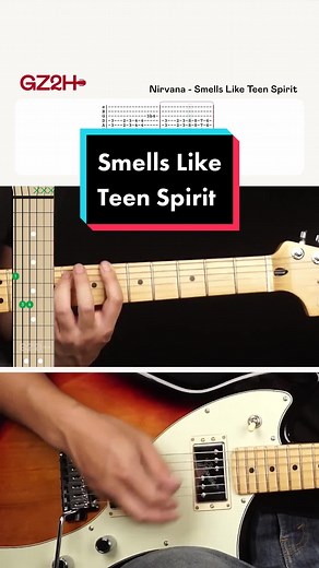 Smells Like Teen Spirit - Nirvana Full tutorial can be found on YouTube! Did you know this was the first “alternative” songg to become a big hit? 😳🤘🏼🎸 . . . . . #smells #like #teen #spirit #smellsliketeenspirit #nirvana #guitarzero2hero #gz2h #guitarcover #cover #guitarvideos #guitartutorial #guitarlesson